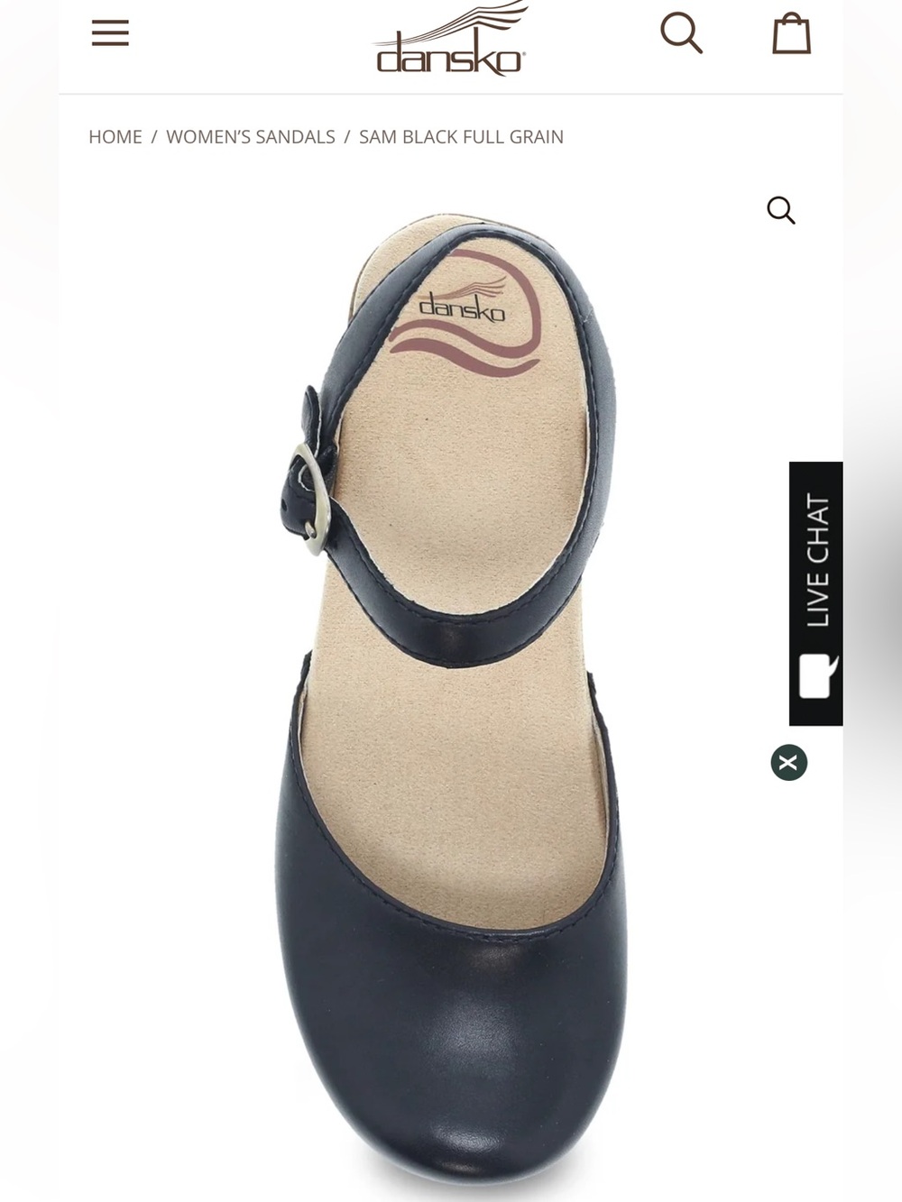 DANSKO Sam Mary Jane mule with rocker-bottom support for all-day comfort